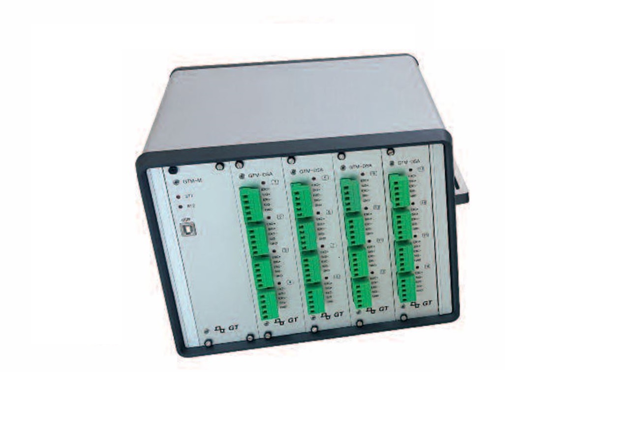 <h2>GTDL-350</h2>
<p>Multi-channel static and dynamic data logger for versatile structural, strain, and sensor measurement applications.</p>
<h3>Highlights</h3>
<ul>
<li> Configurable with 4, 8, 12, or 16 channels</li>
<li>Direct support for 1-gage, 2-gage, and 4-gage bridge sensors</li>
<li>Multi-sensor compatibility including strain, voltage, potentiometer, and temperature</li>
<li>Integrated USB interface for seamless PC communication</li>
<li>Dynamic measurement capabilities up to 1,000 Hz</li>
</ul>
<ul>
</ul>
<h3>Tech Specs</h3>
<ul>
<li><strong>Number of Channel:</strong> 4, 8, 12, 16 channel</li>
<li><strong>Measure Hz:</strong> 1,000 Hz</li>
<li><strong>Connector for sensor:</strong> 5p Screw connector or TAJIMI</li>
<li><strong>Input Sensor - Strain Gages:</strong> 1Gage &amp; 2Gage: 120 &Omega;, 350 &Omega;</li>
<li><strong>Input Sensor - Bridge Sensors:</strong> 4 Gage Bridge Sensor: 0.5 mV/V ~ 100 mV/V</li>
<li><strong>Input Sensor - Temperature:</strong> Pt100 temperature sensor, thermocouple temperature sensor J, K, T, E, R, S</li>
<li><strong>Input Sensor - Voltage &amp; Misc:</strong> Voltage: 10V, Potentiometer Sensor</li>
<li><strong>Strain Input Range:</strong> 10,000, 100,000, 1,000,000 X 10-6 strain</li>
<li><strong>Low Pass Filter:</strong> 10 Hz, 100 Hz, 1 KHz, Pass Program Selectable</li>
<li><strong>Interface:</strong> USB</li>
<li><strong>Program:</strong> Multiscan S/W &amp; Multiload S/W</li>
<li><strong>Demension:</strong> 270(W)*190(H)*270(D)mm</li>
<li><strong>Power:</strong> AC 220 V, 50~60 Hz</li>
</ul>